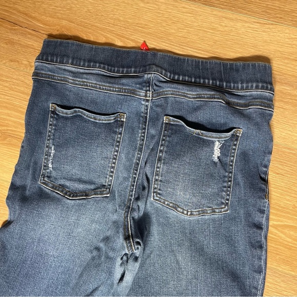 Spanx Distressed Skinny Jeans Leggings Womens Size Large Stretch Medium Wash - Picture 6 of 6